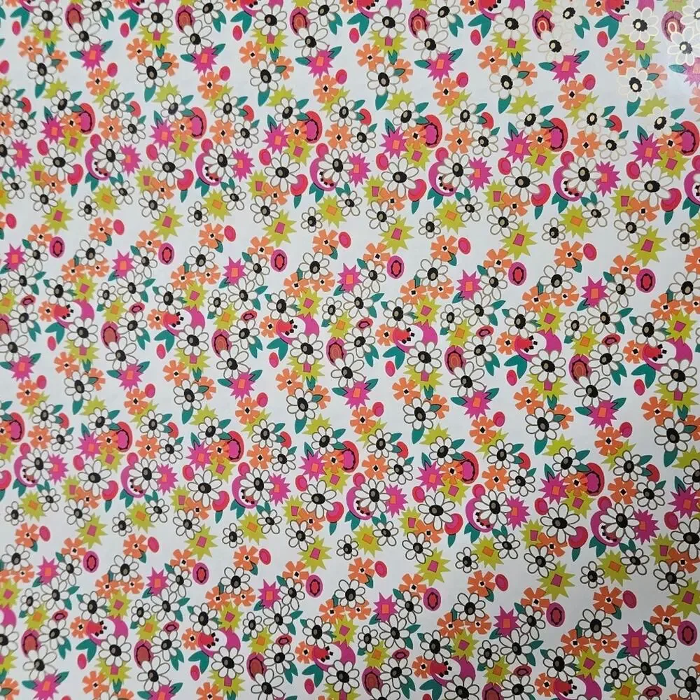 VTG Bob Mackie Bright MCM Floral Gift Wrap Paper - 25 Sheets, 20x26